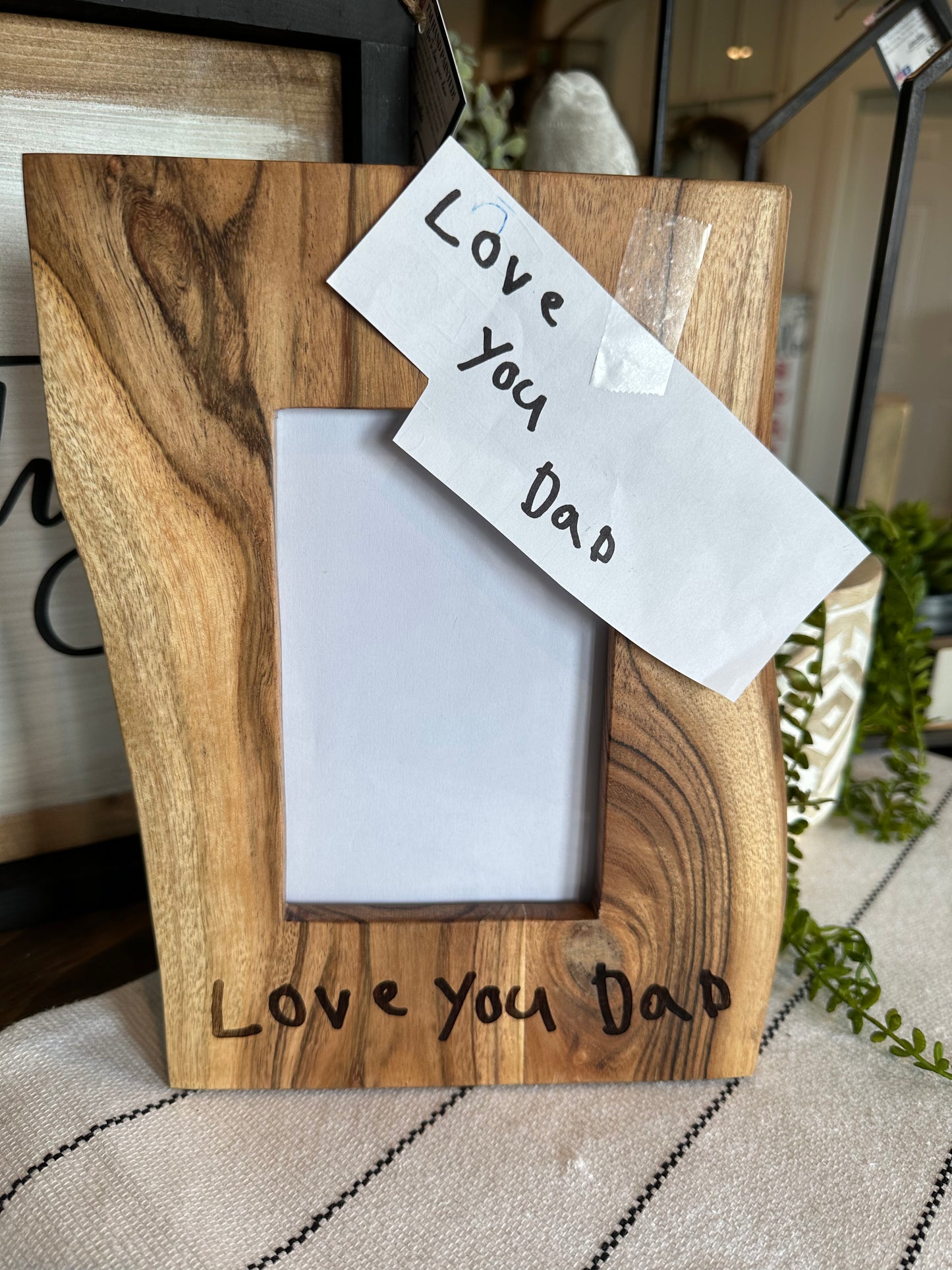 Custom Acacia Wood Frame