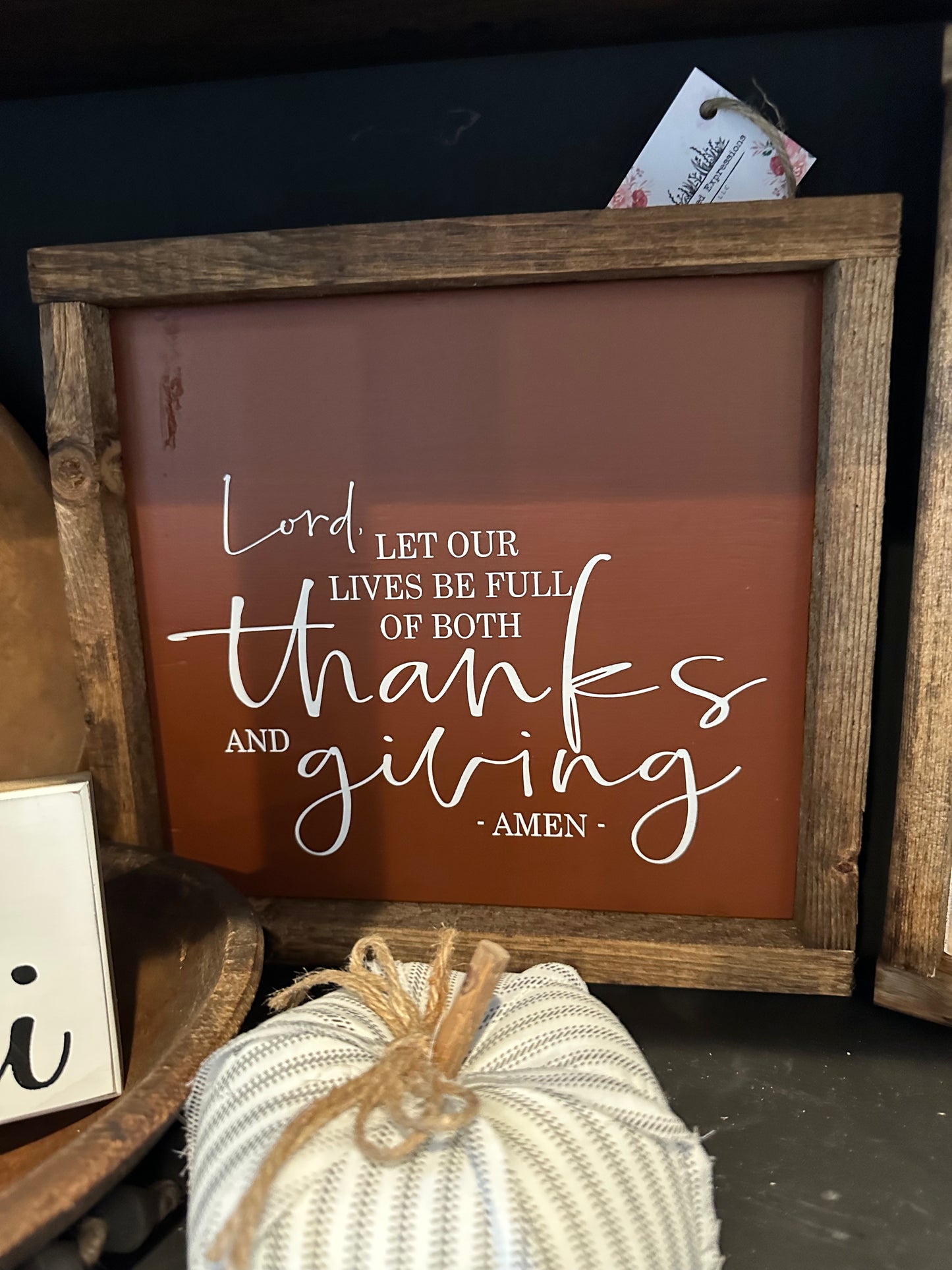 Thanks and giving