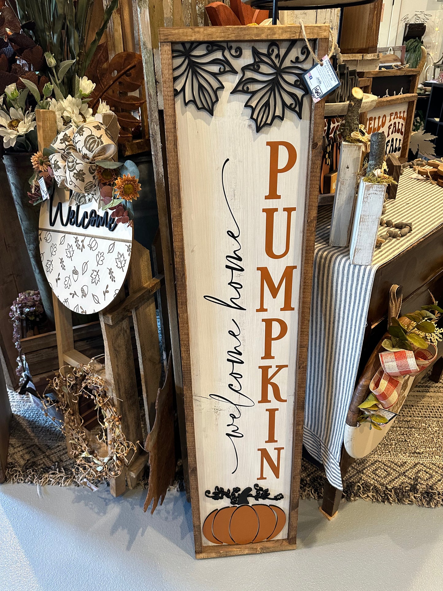 Hello Pumpkin Porch Leaner