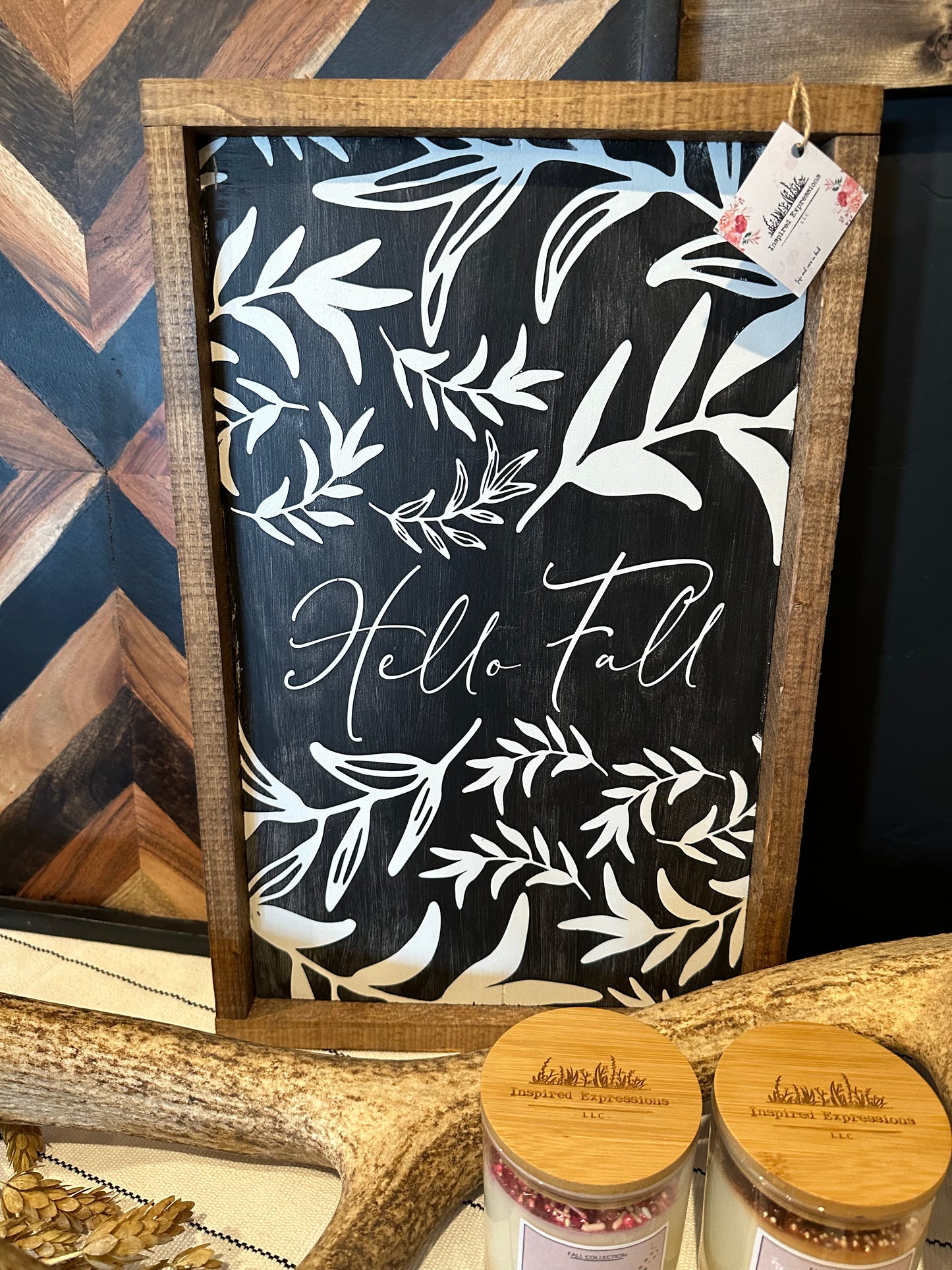 Hello Fall Leaf collage