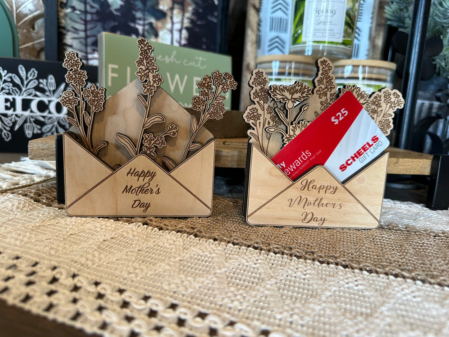 Mother's Day flower Giftcard holder