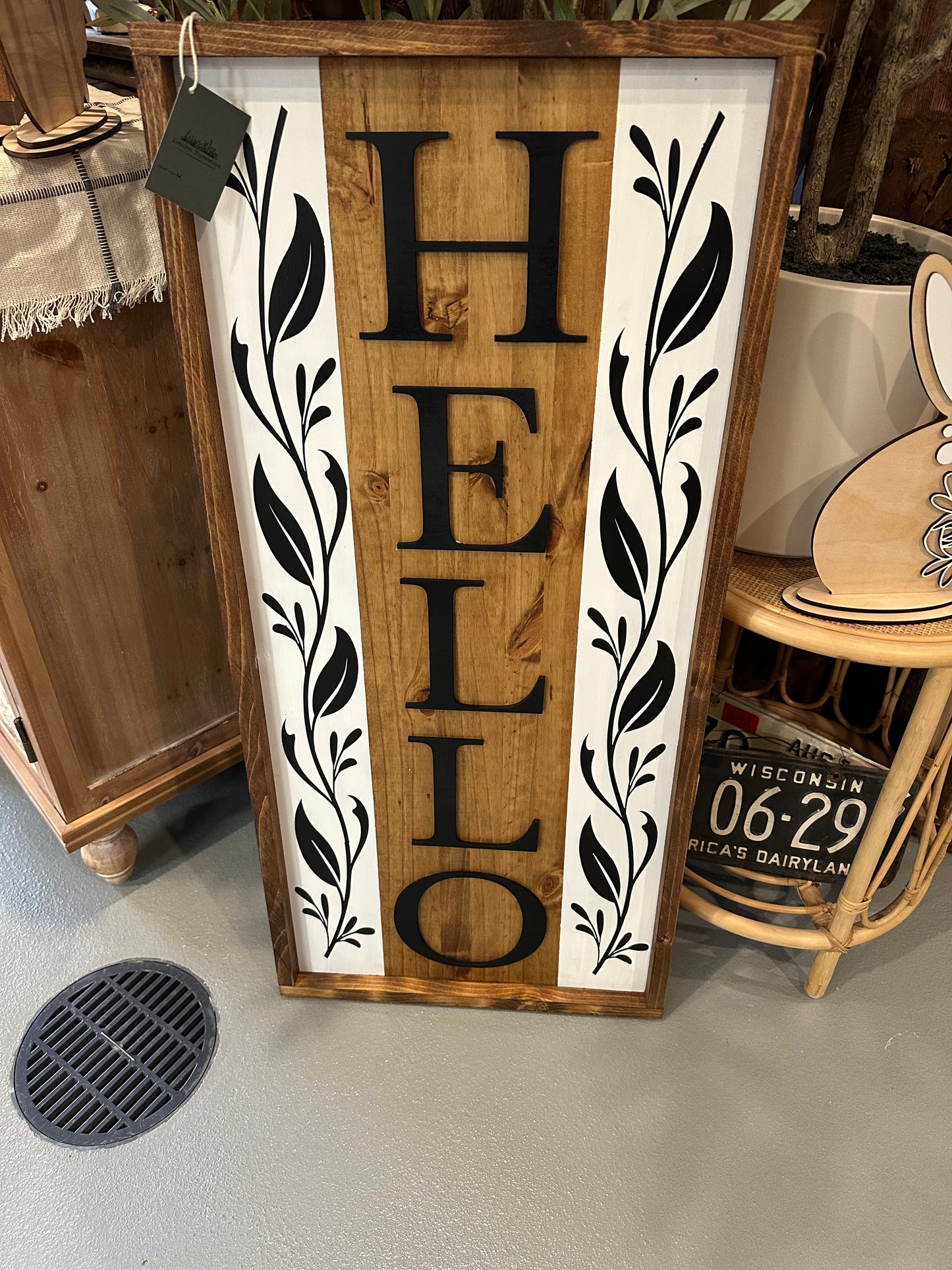 Hello porch sign