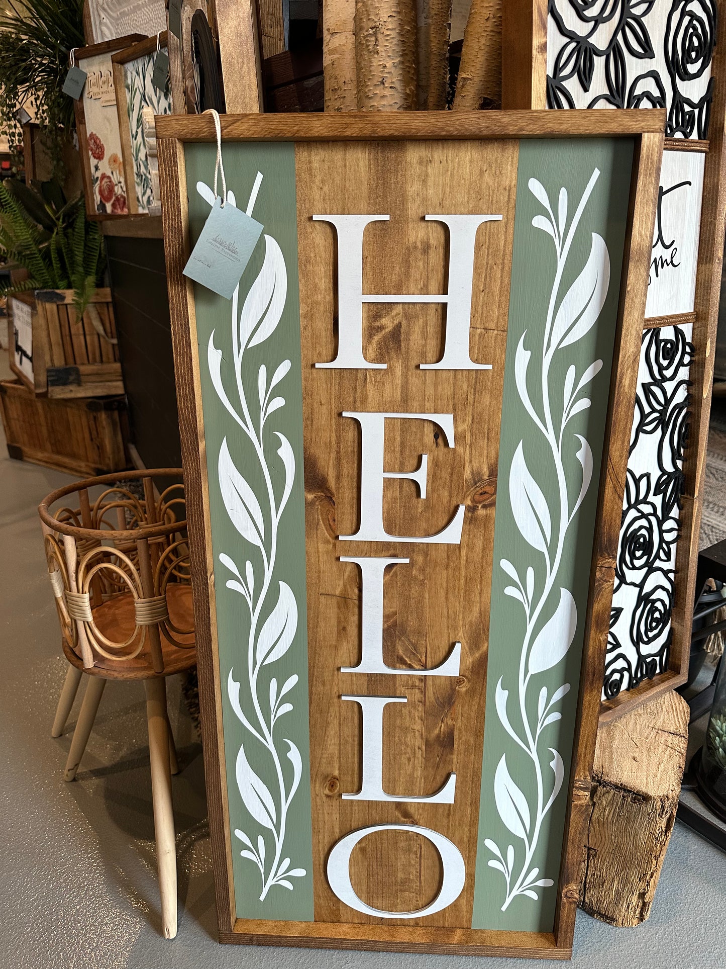 Hello porch sign