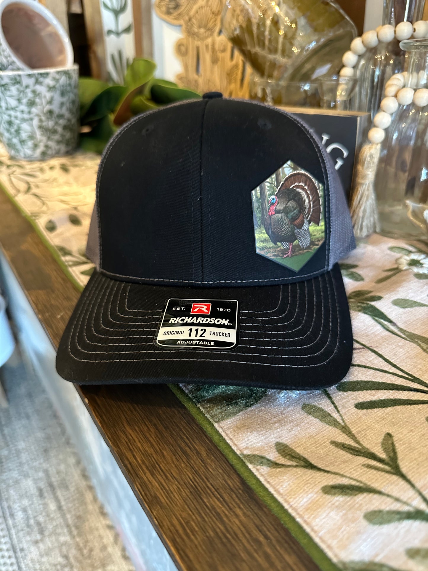 Hexagon UV printed turkey patch hat