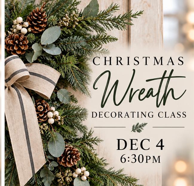 Wreath Workshop Registration- DEC 4TH
