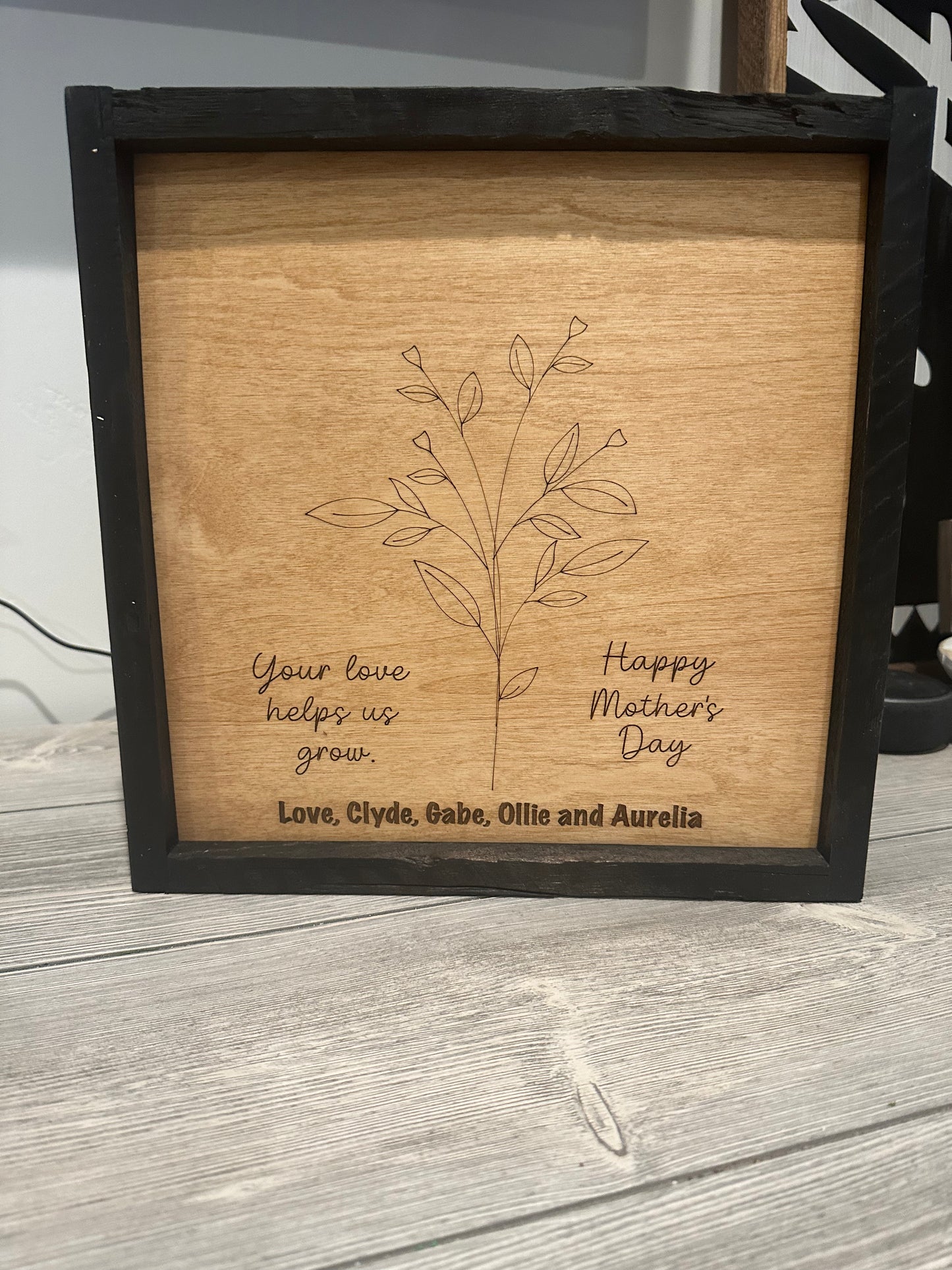Floral Handprint Bouquet with Frame