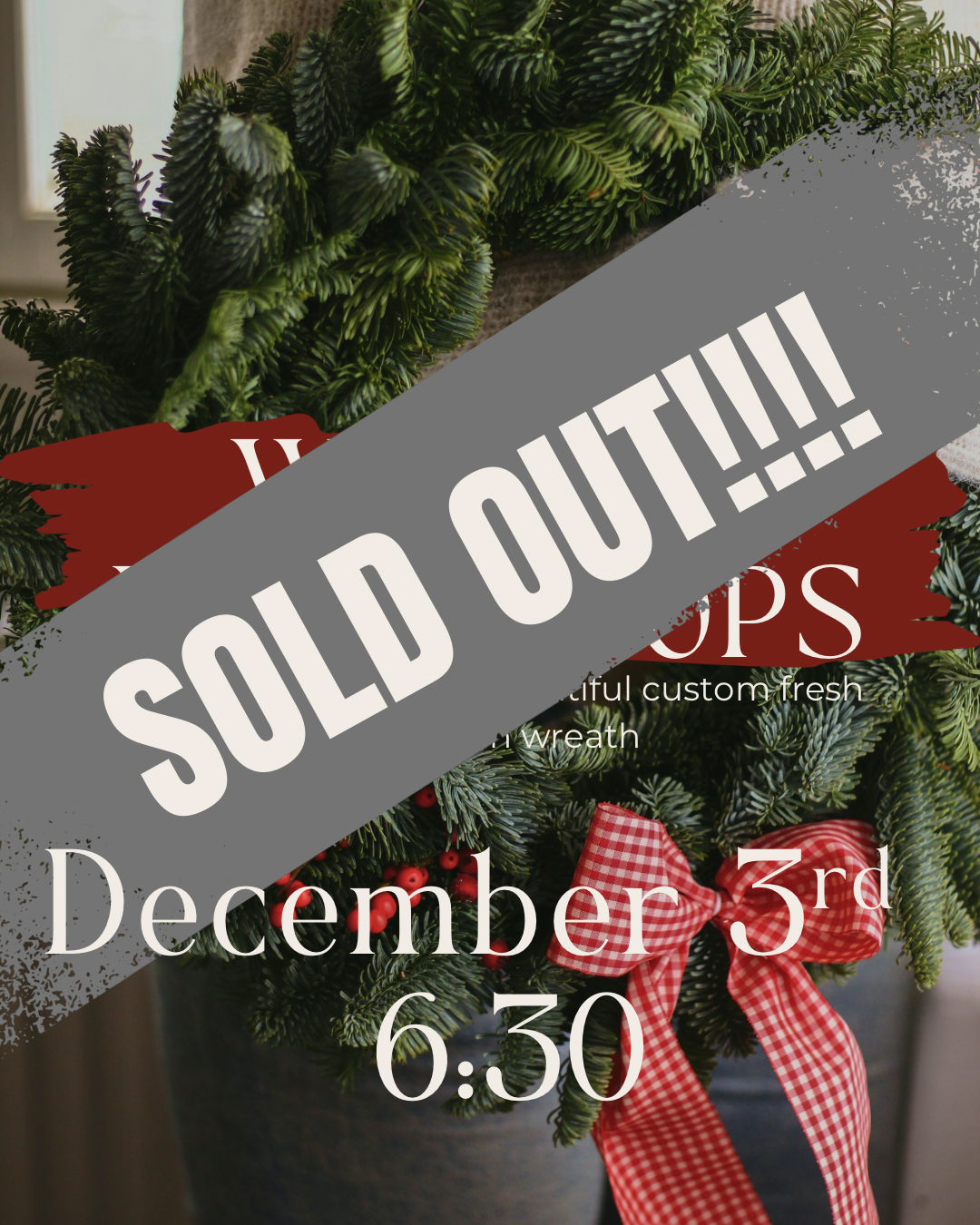 Wreath Workshop Registration - DEC 3RD