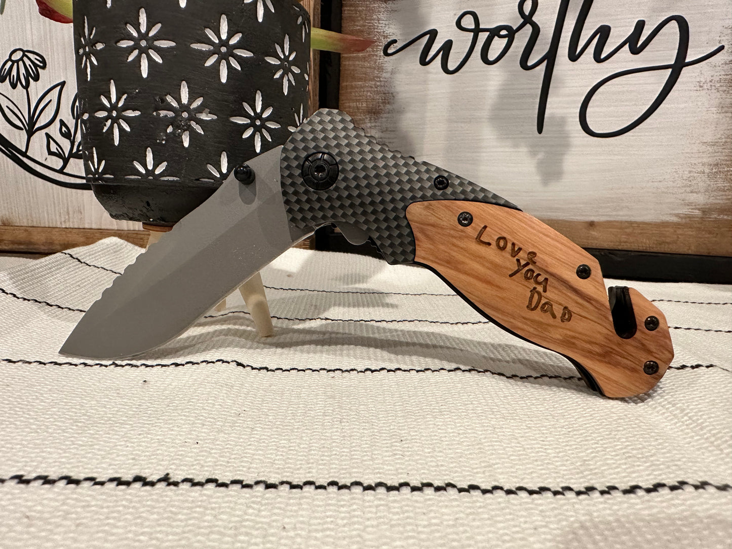 Black Knife Custom Engrave