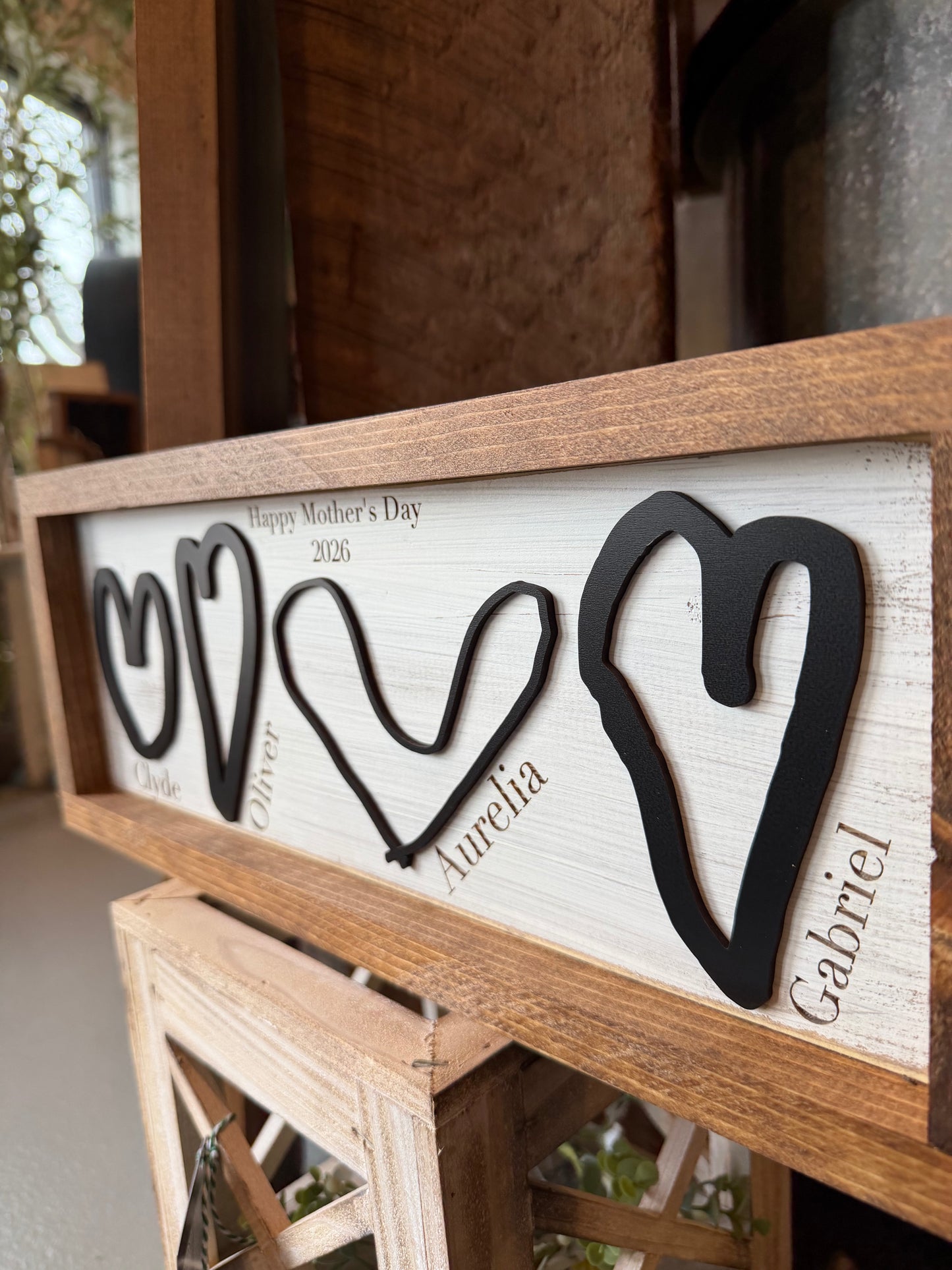 Mother's Day Custom Heart drawing sign