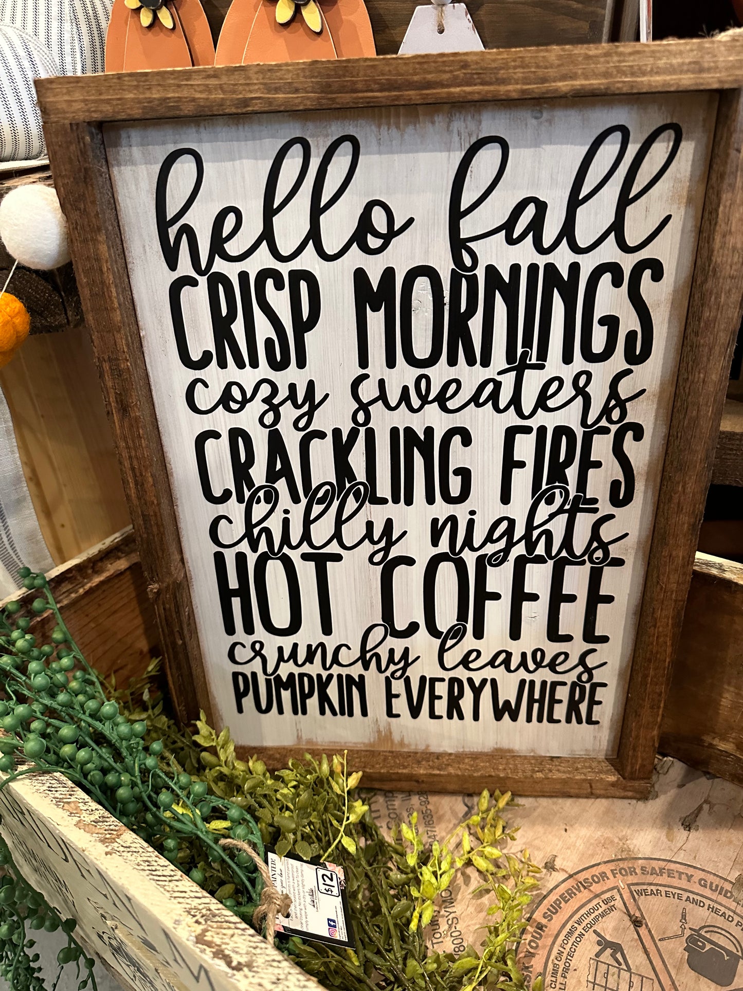 Fall Words Collage Sign