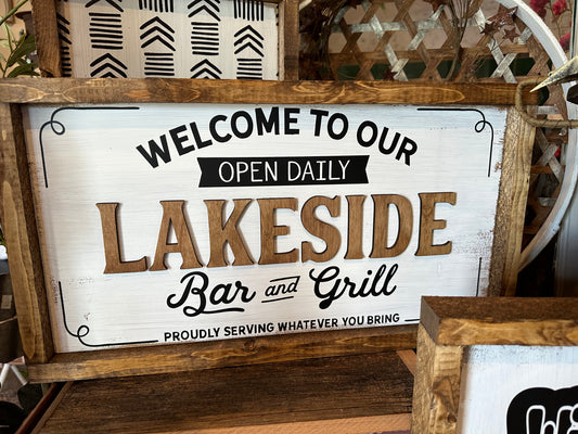 Bar and Grill Summer sign